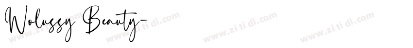 Wolussy Beauty字体转换
